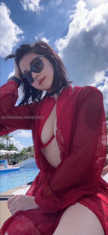 womanwearingred